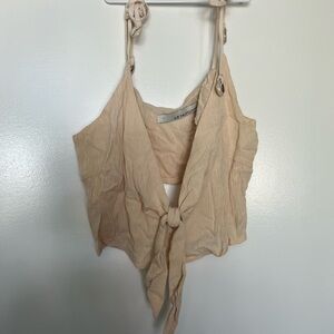 crop top with tie straps and shells